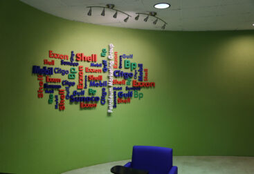 PMG (Petroleum Marketing Group) company word cloud installation