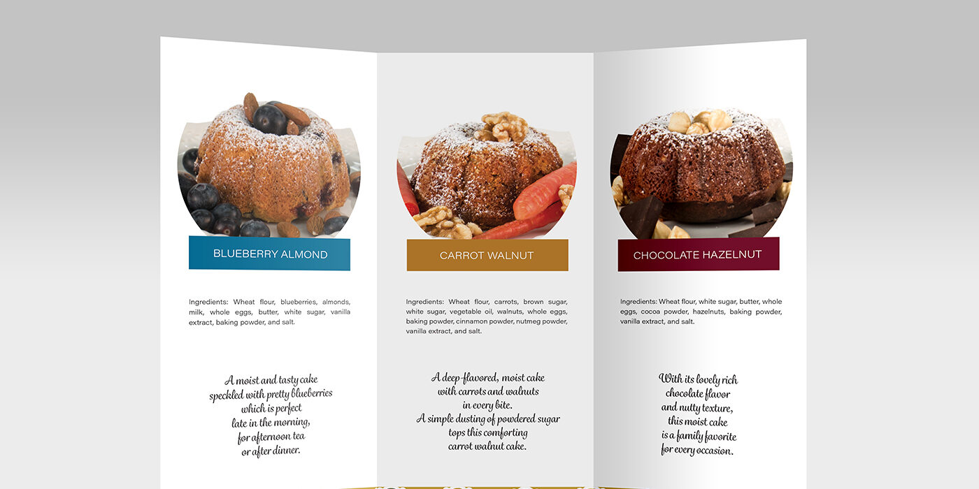 Cake Tales bundt cake brochure