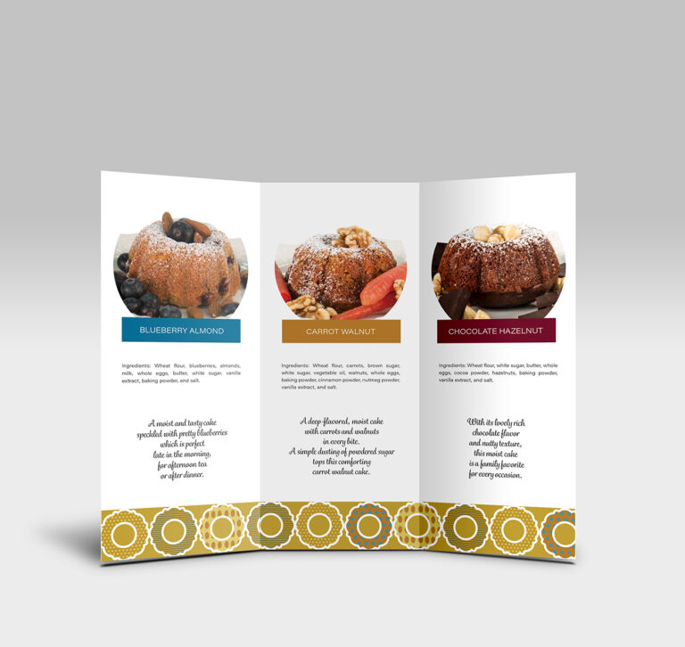 Cake Tales bundt cake brochure